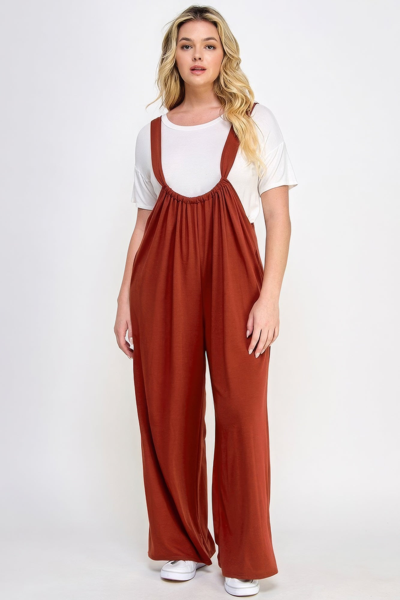 French Terry Wide Leg Jumpsuit Overalls – Chevonne's Closet